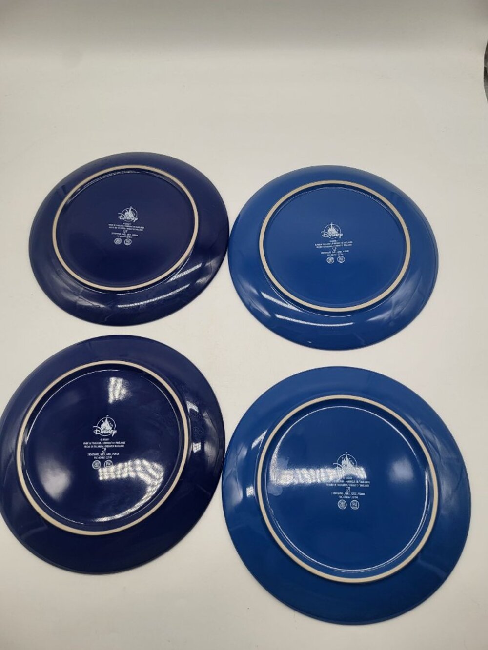 Disney Parks Hanukkah Holiday Plates Blue Set of 4 Mickey Mouse Salad Dessert - Picture 2 of 8